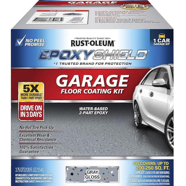 Rust-Oleum 251965 EPOXYSHIELD Garage Floor Coating, 1 Car Kit, Gray
