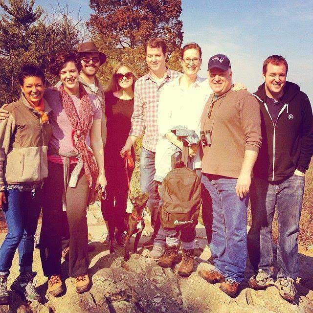 Erica's 25th bday with the Stenquist crew, plus best friend Kayla, hiking the Blue Hills in MA.
