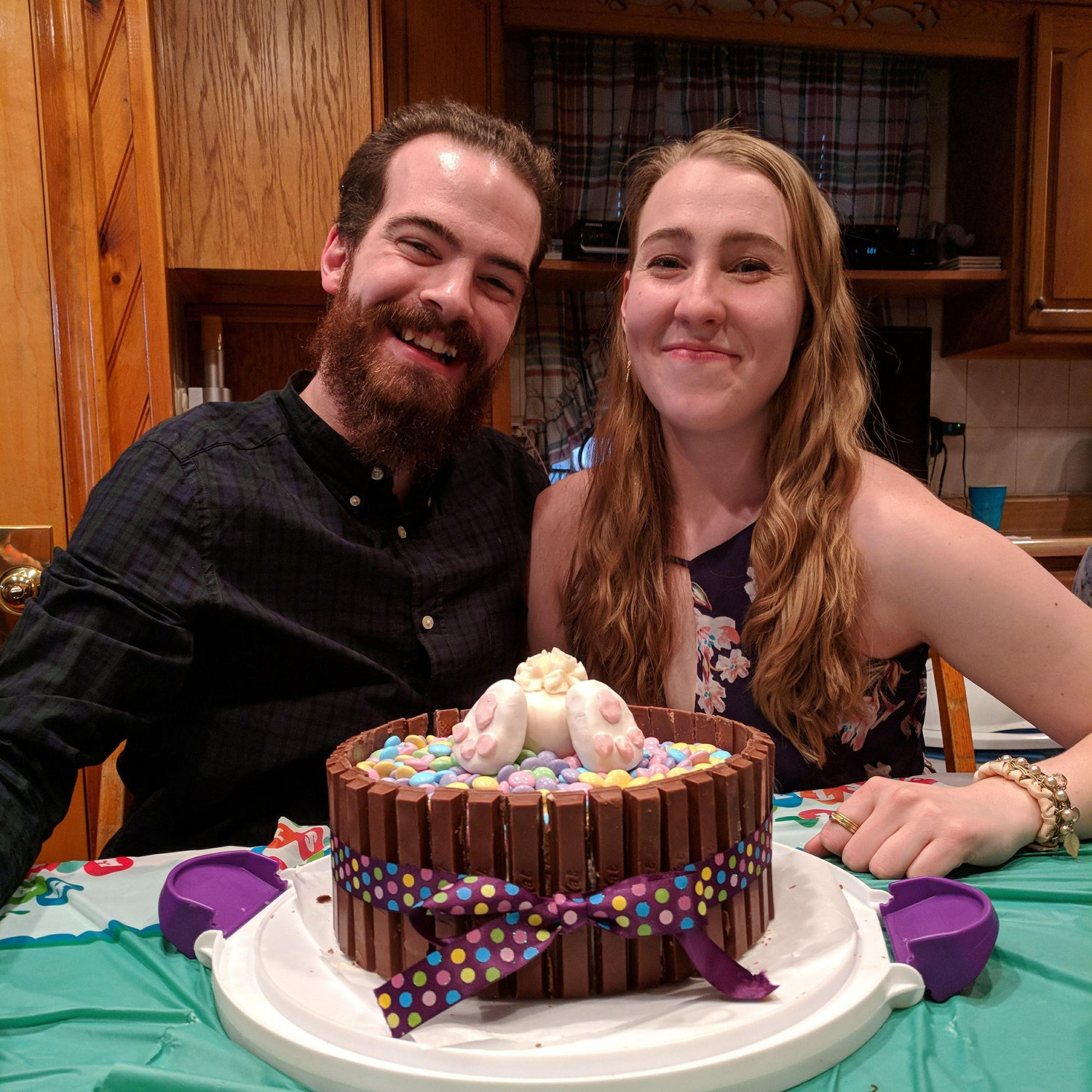 Our first 'baker' and 'sous-chef' attempt for an Easter carrot cake -April 2018