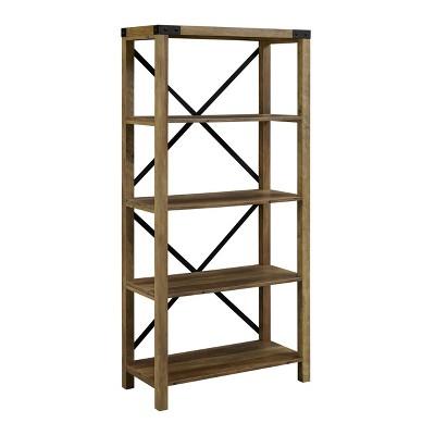 64" Farmhouse Metal Bookcase - Saracina Home