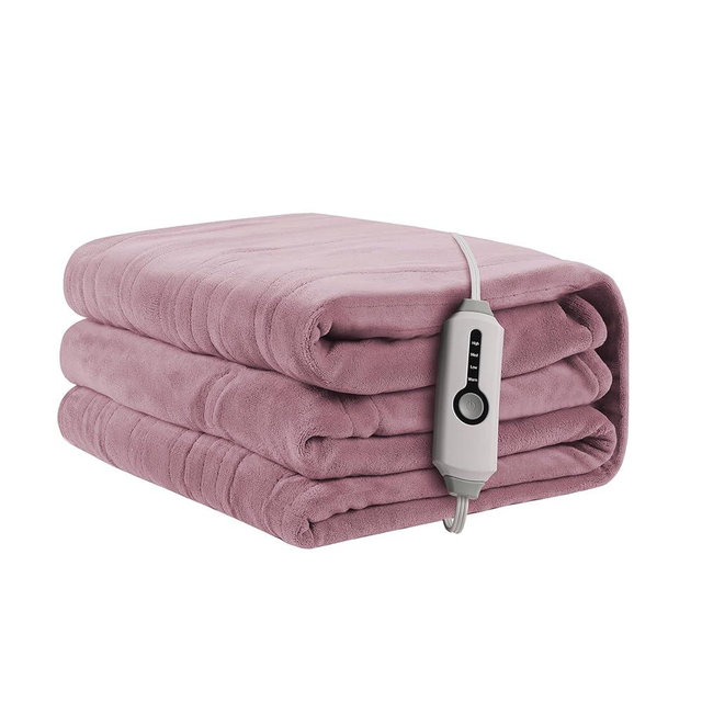 Electric Heated Blanket 72"x84" Full Size, Soft Coral Fleece with 4 Heating Levels and 10 Hours Auto-Off, Machine Washable, Cozy Plush Fabric for Home, Purple