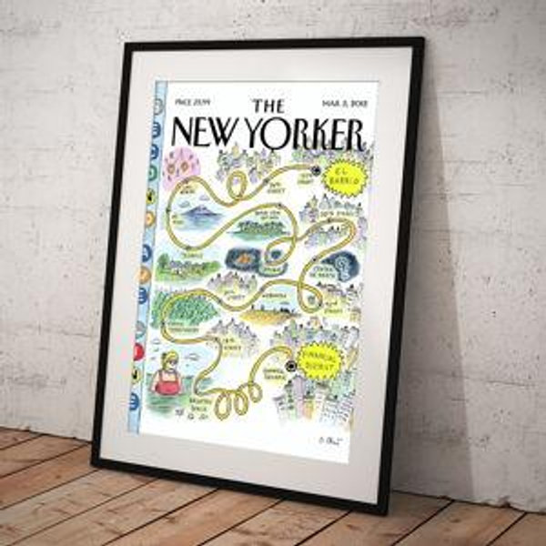 Second Avenue Line Framed Print by Roz Chast