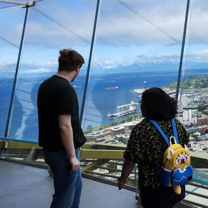 We visited the top of the Space Needle.