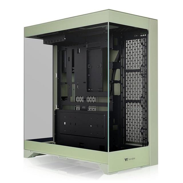CTE E550 TG Matcha Green Mid Tower ATX Case; 3 Tempered Glass Panels; Hidden-Connector Motherboard Support; Three-Way VGA Installations; Dual Chamber Design; CA-1Z8-00MEWN-00; 3 Year Warranty