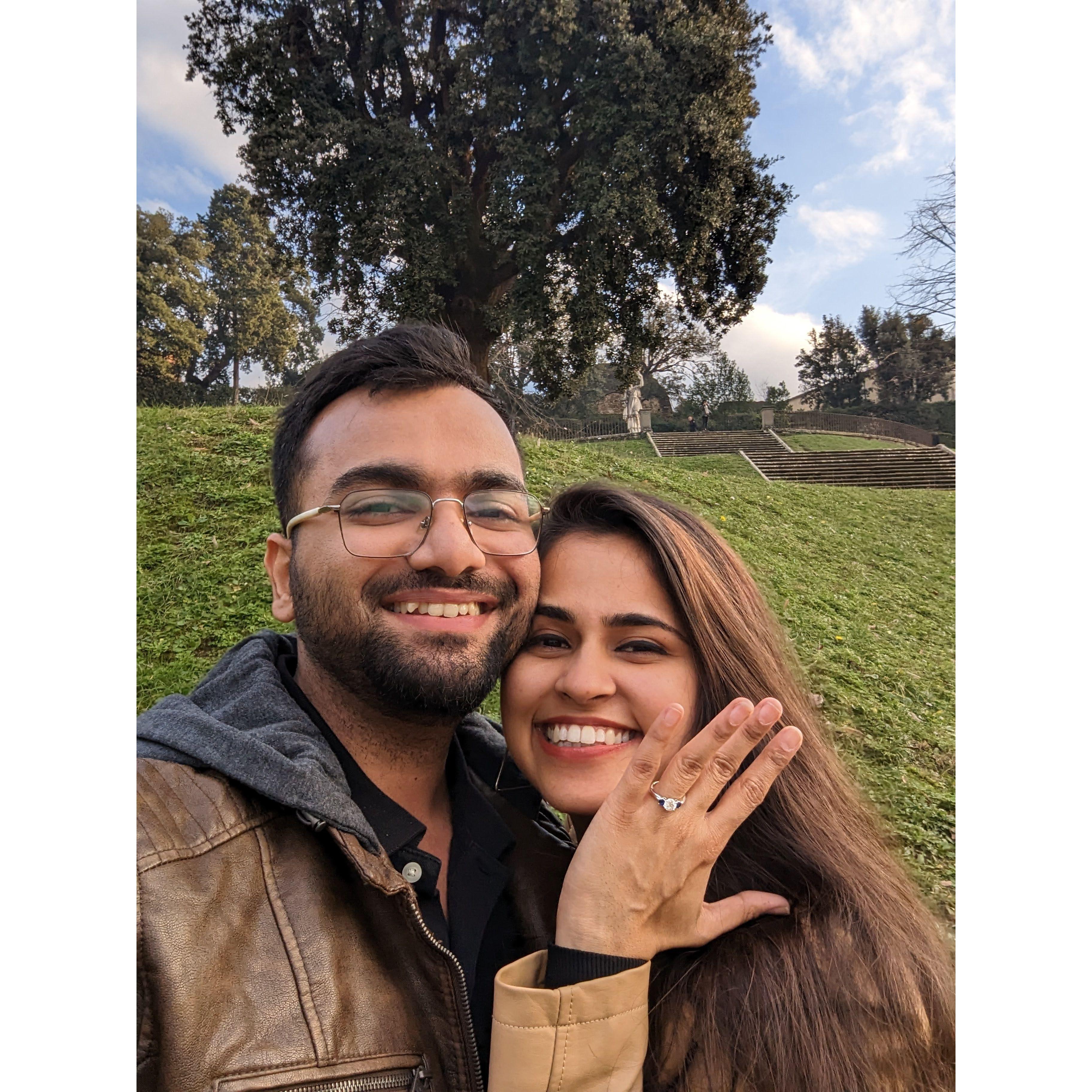 Right after Rishav proposed to Mitali, on 20th December 2022!