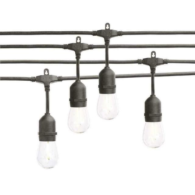 HamptonBayLighting 24-Light Indoor/Outdoor 48 ft. String Light with S14 Single Filament LED Bulbs (24)