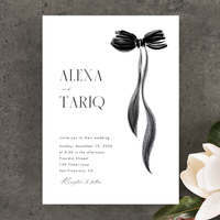 Brienno Portrait | Black | Zola Wedding Invitations