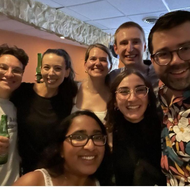 The night we met at Recessions. With Callan, Mary Tyler, Prav, Alison and Jordan