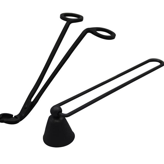 Viscacha Candle Wick Cutter & Long Handle Candle Snuffer Set,Matte Black,Stainless Steel