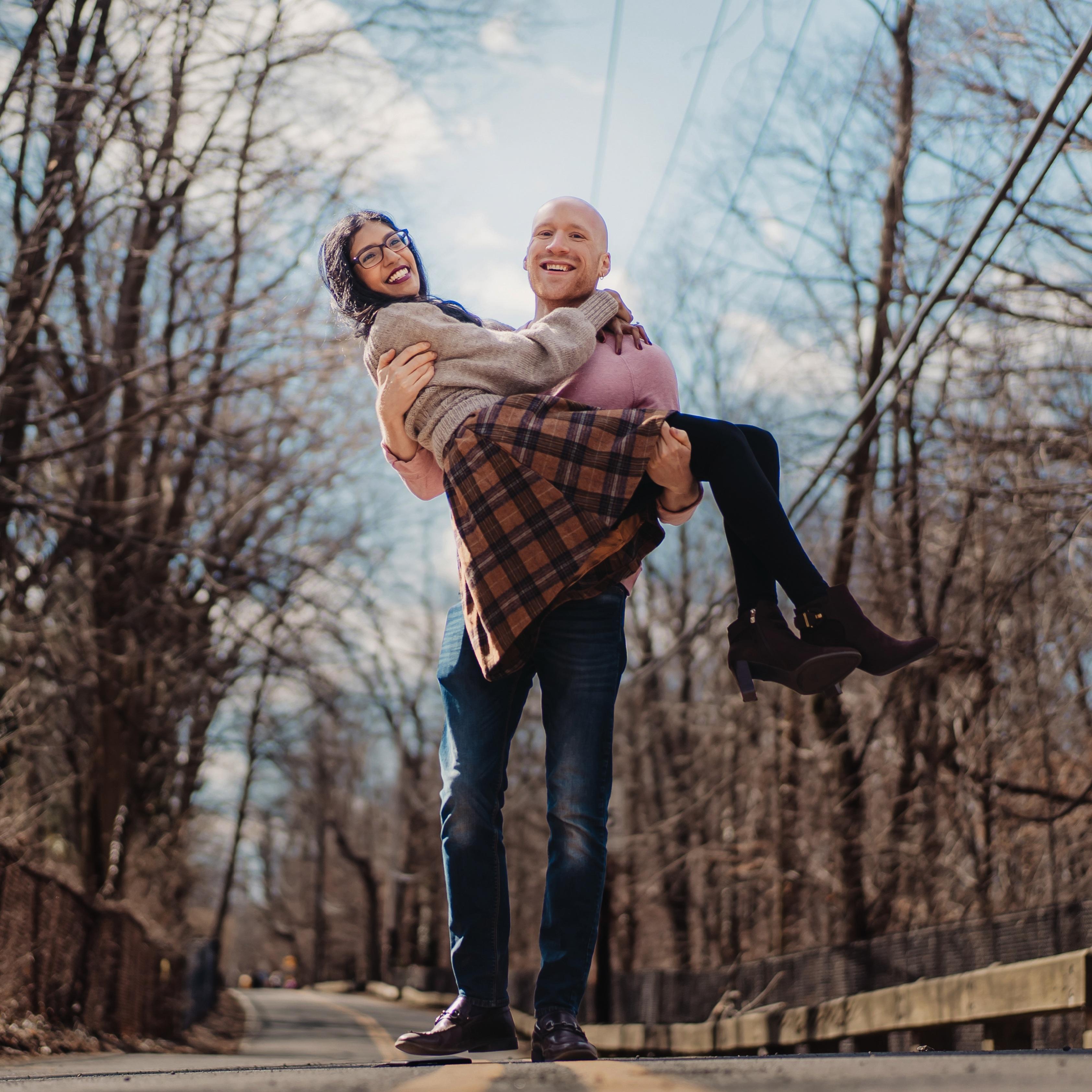 One of our favorites from our engagement shoot in Riverdale near the Hudson