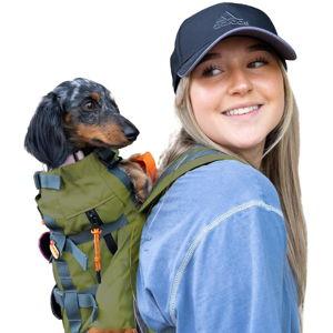 Puppy Backpack - Small, Leafy - Ideal for Dogs with 13-16” Back Length - Dual-Use, Backpack-Style Carrier + Everyday Pack