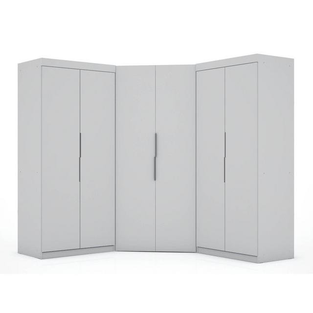 Set of 3 Mulberry 3.0 Sectional Corner Closet White - Manhattan Comfort