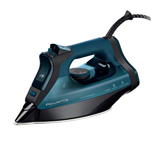 Rowenta DW7180 Everlast 1750-Watt Anti-Calc Steam Iron Stainless Steel Soleplate with Auto-Off, 400-Hole, Blue