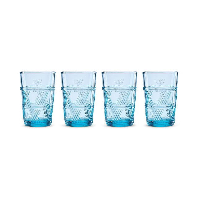 Lenox Butterfly Meadow Blue Tall Glasses, Set of 4