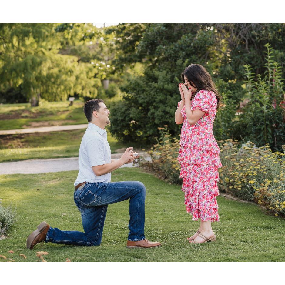2024: Grant proposed at Will Rogers gardens in OKC and Kayla said YES!