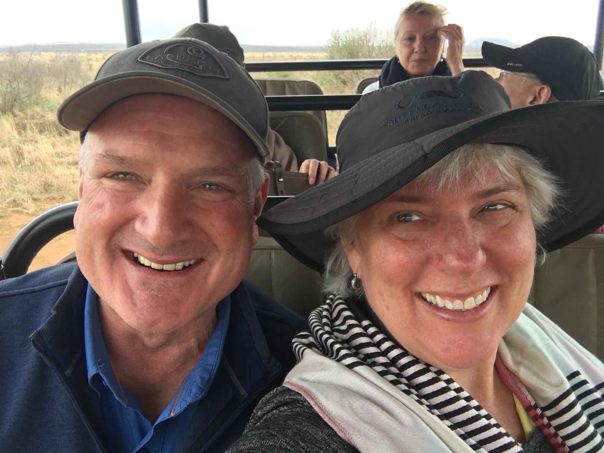 We are on a Safari in the north part of South Africa in November 2018. We are in an 8 man open Range Rover.