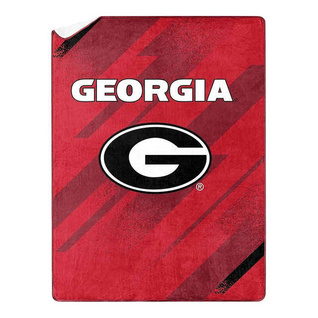 NORTHWEST NCAA Silk Touch Sherpa Throw Blanket 60X80, Georgia Bulldogs
