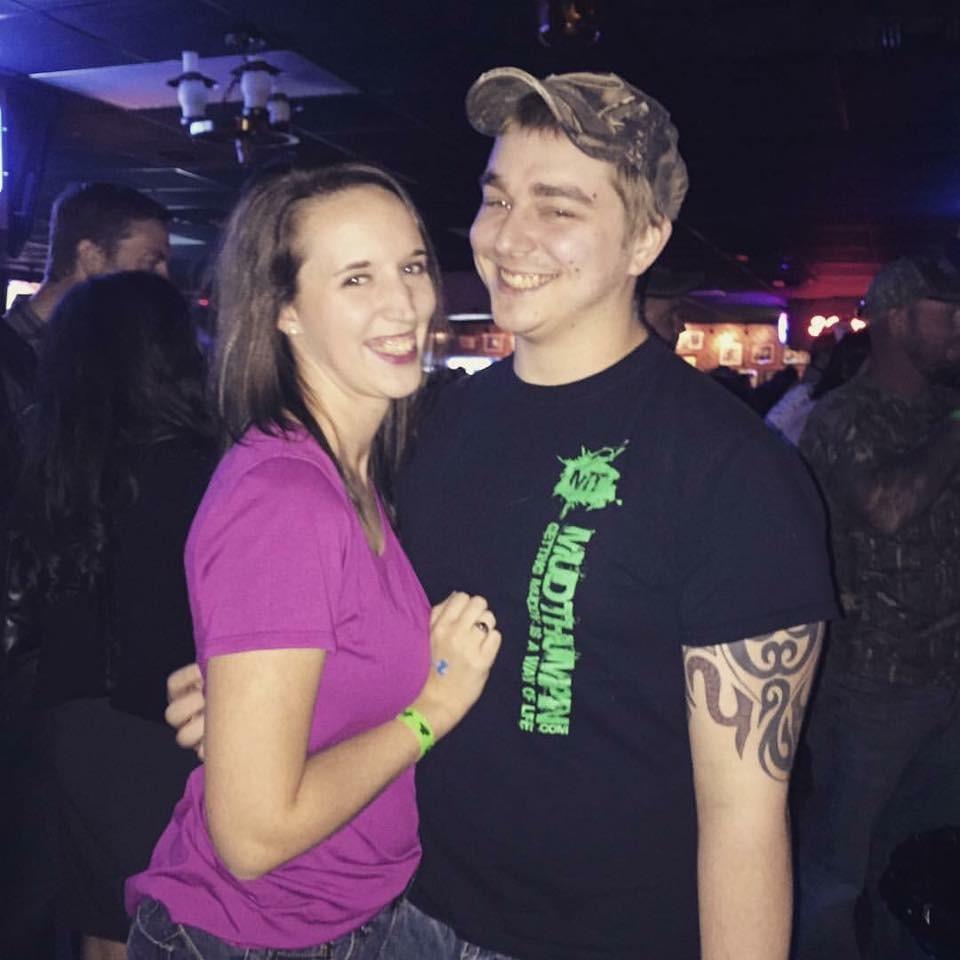 At our favorite bar, and the place we met, Cowboys Orlando