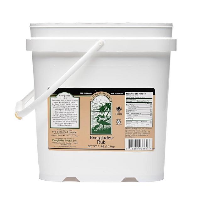 Everglades Seasoning 5 lb Rub Bulk Restaurant Size Tub