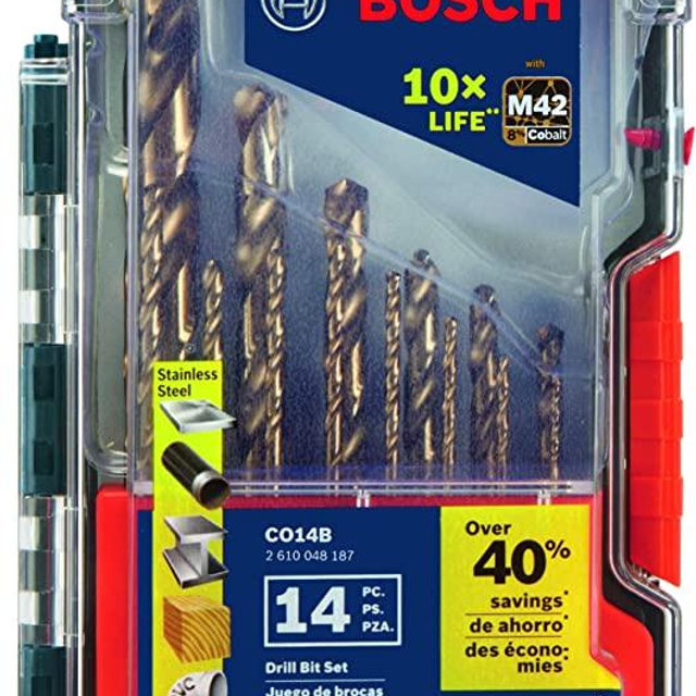 BOSCH CO14B 14 Pc. Cobalt M42 Drill Bit Set