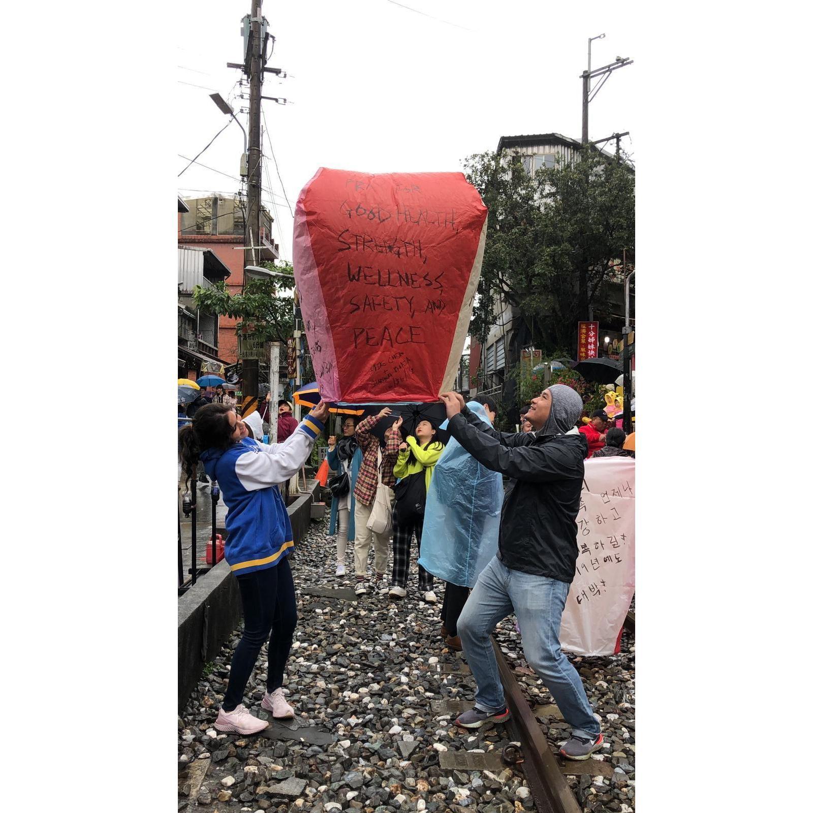 New Year. New Wishes in Pingxi town, Taiwan.