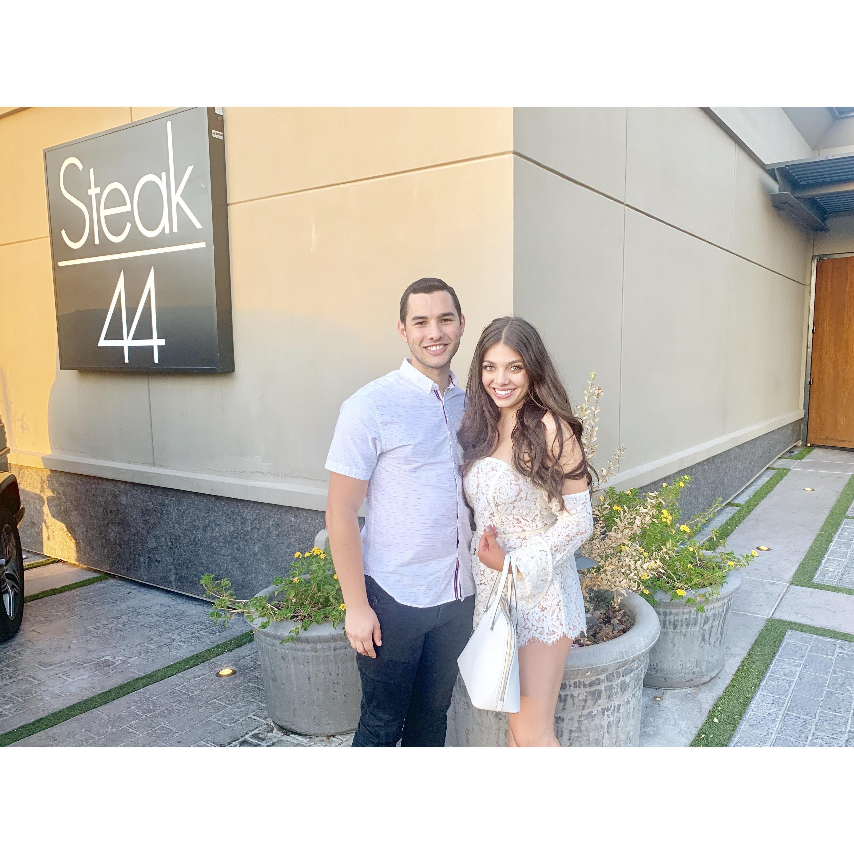 Our annual Steak 44 date to start the new school year! This was Junior year!