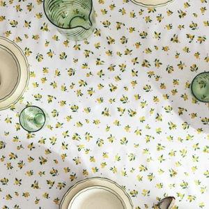 RESIN-COATED COTTON TABLECLOTH WITH LEMONS