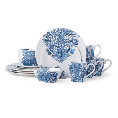 Pfaltzgraff® Arden 16-Piece Dinnerware Set in White/Blue