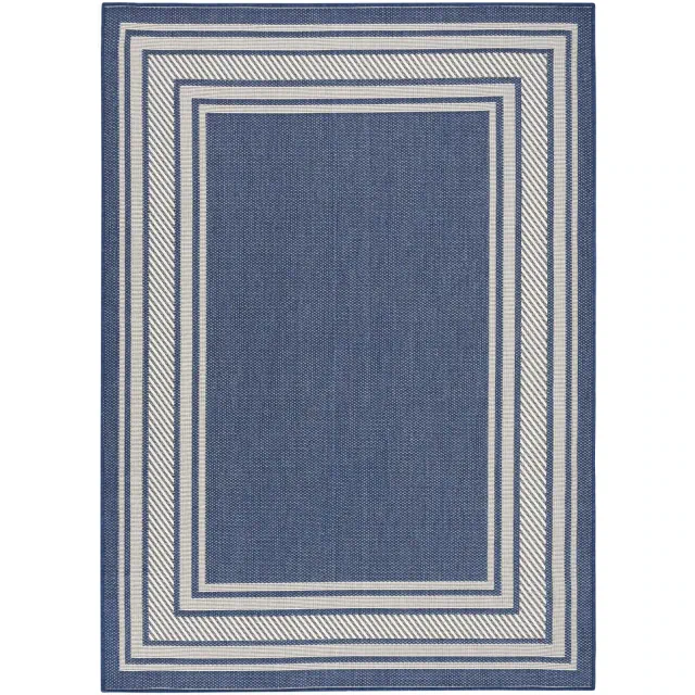 Nourison Horizon Indoor/Outdoor 4' x 6' Navy Modern Rug