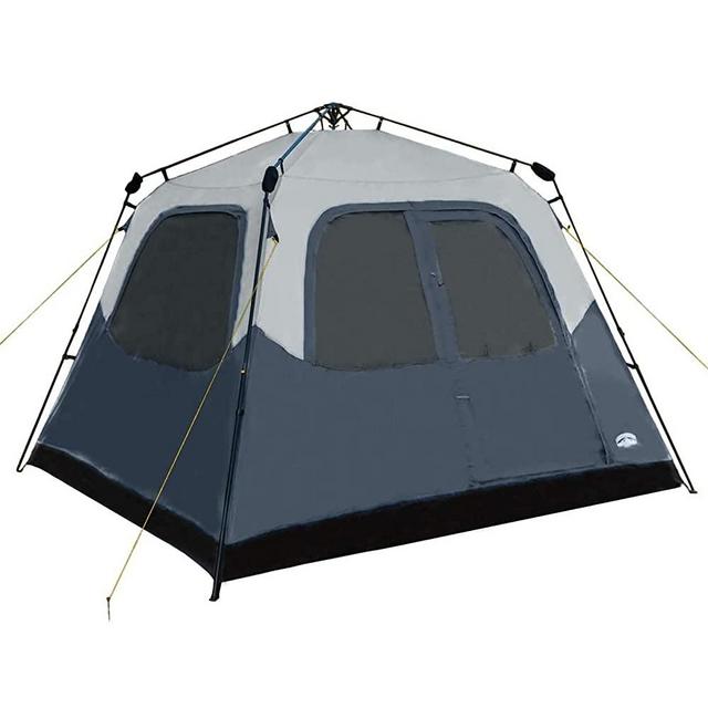 Pacific Pass Camping Tent 6 Person Instant Cabin Family Tent, Easy Set Up for Camp Backpacking Hiking Outdoor, Navy, 120.1108.376.8 inches