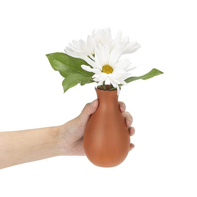 Terracotta Vase - Handmade Small Ceramic Vase for Home Decor with Waterproof Glaze - Terracotta Decor Decor Fits Any Room Or Style - Clay Vase Can Be Placed Both Indoors Or Outdoors