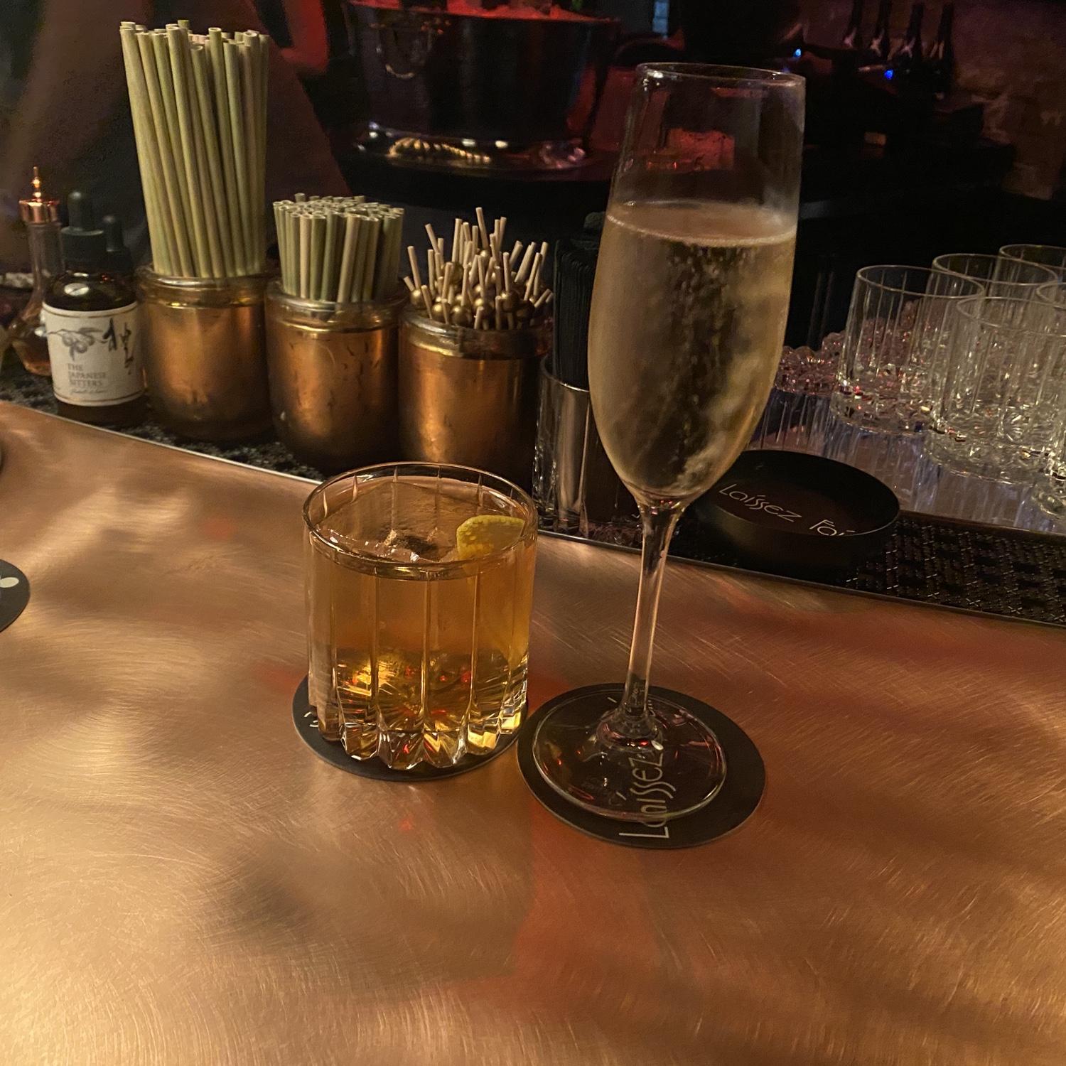 Our first drinks at The Beekman!