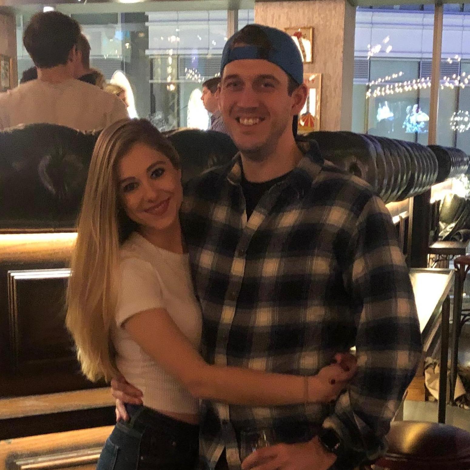 Playing at our favorite dart bar! Hannah always wins! (JK obviously not...)
