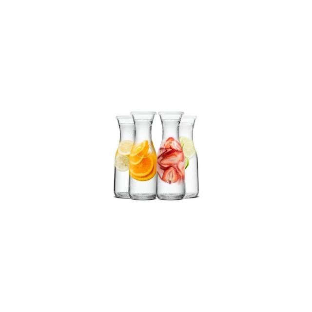 Kook Glass Carafes with Lids, 33 oz, Set of 4