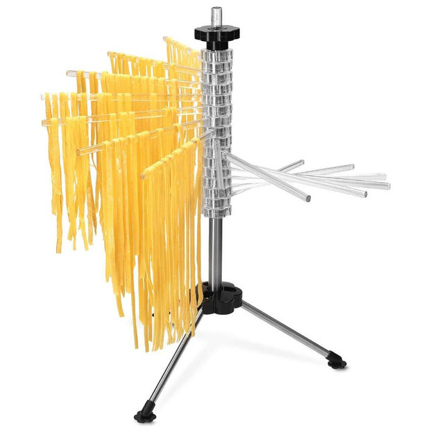 Navaris Collapsible Pasta Drying Rack - Tall Spaghetti Noodle Dryer Stand for up to 2 kgs of Homemade Noodles