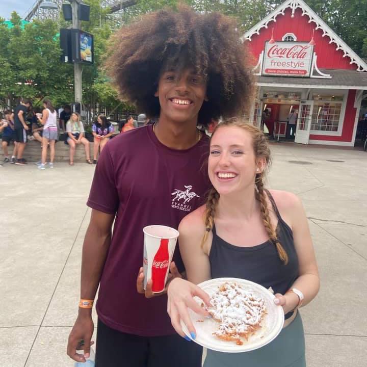 Rebekah's first time visiting all of the Ohio fam ...and first time to eat funnel cake