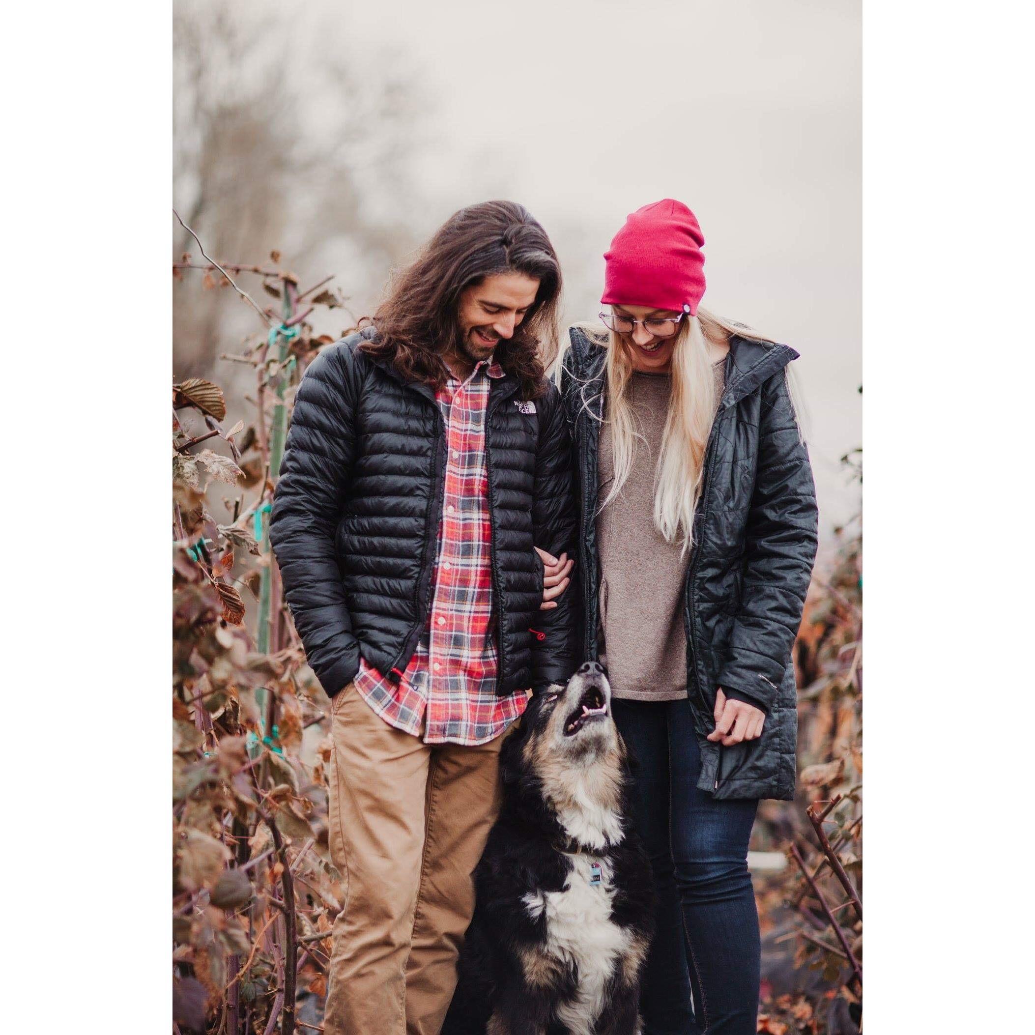 Spent thanksgiving with Kylee's family. Kylee's sister in law, Kelly works magic with a camera. Lucky to have her take photos for Kyle's Christmas cards with his dog, Kuma.