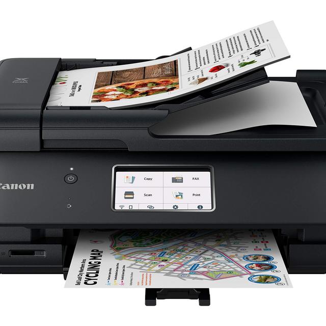 Canon TR8620 All-In-One Printer For Home Office | Copier |Scanner| Fax |Auto Document Feeder | Photo and Document Printing | Airprint (R) and Android Printing, Black