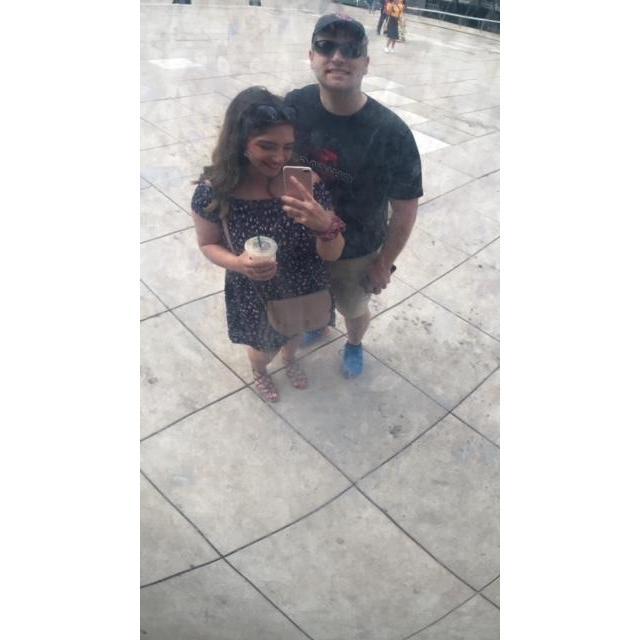 Our Third Chicago trip together! The Bean in Millennium Park, July 2019