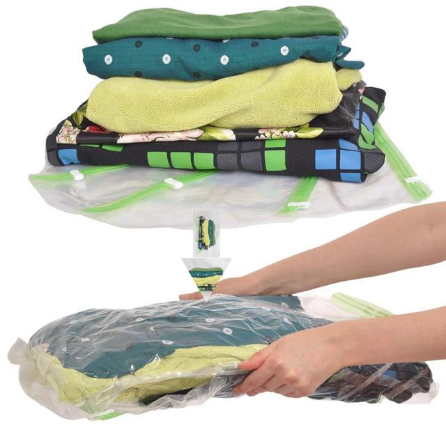 The Chestnut 8 Space Saver Bags - No Vacuum or Pump Needed - Roll-Up Compression Bags for Travel - Packing Bags - Travel Must Haves - Compression Bag - Packing for Suitcases