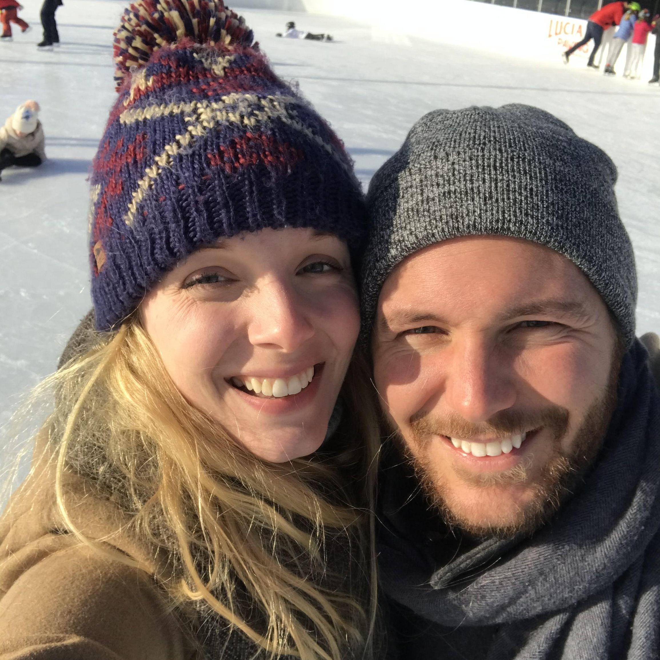 Sara teaches George how to triple-axel
