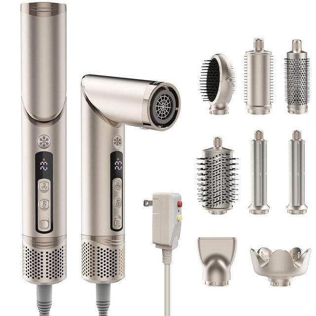 FRANO Hot Air Styler & Blow Dryer Brush 8-in-1, Ionic Hair Styler for Volumizing, Curling, Straightening, Fast Drying with Auto-Wrap Curlers, Frizz-Free & No Heat Damage, Ideal Gift for Women