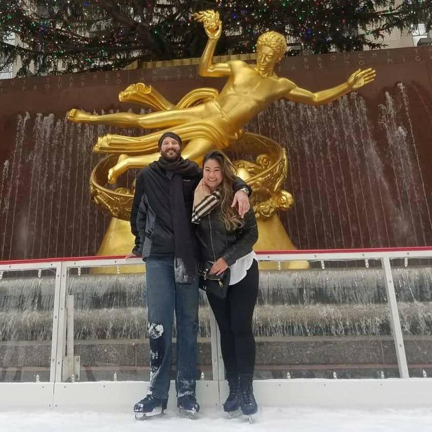 Our Christmas weekend ice skating at Rockefeller Center!