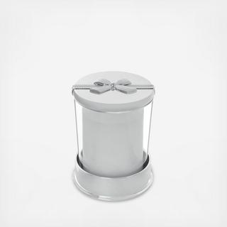 Grosgrain Covered Candle On Base