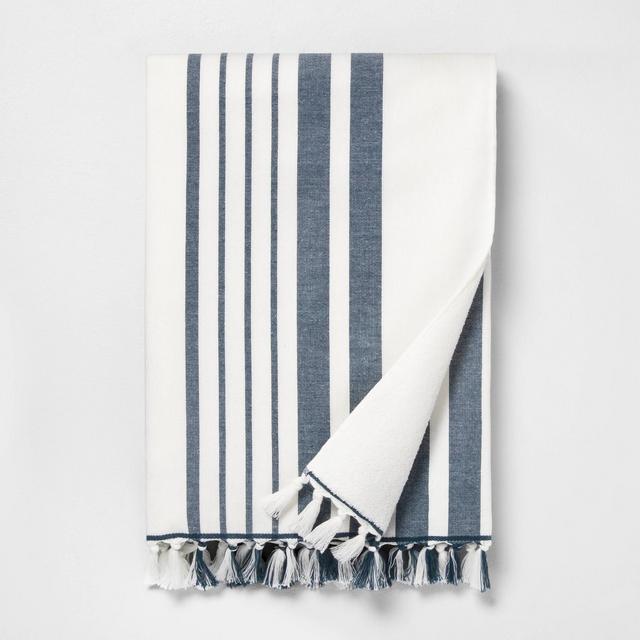 Stripe Beach Towel Navy / Sour Cream - Hearth & Hand™ with Magnolia