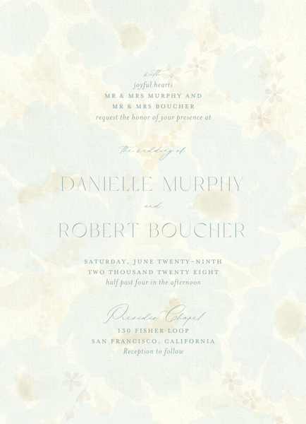 Elidure Portrait | Blue Sage | Zola Wedding Invitations