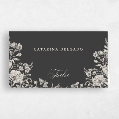 Grey Wedding Place Card - Heloise