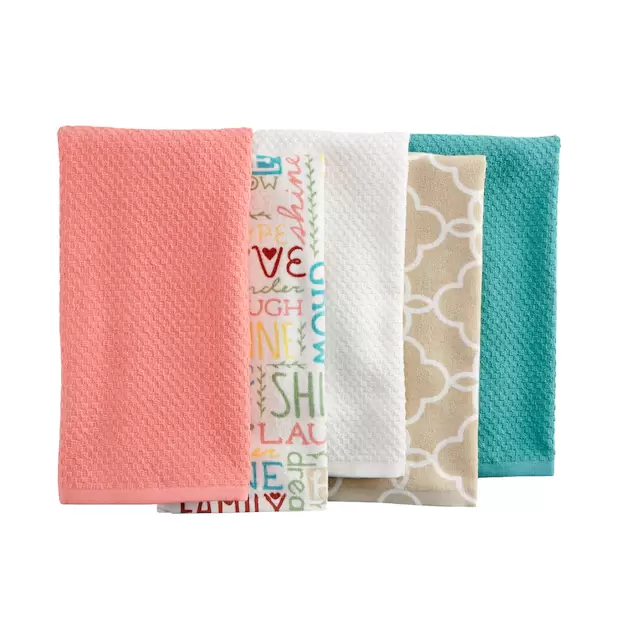 The Big One® Word Toss Printed Kitchen Towel 5-pk.