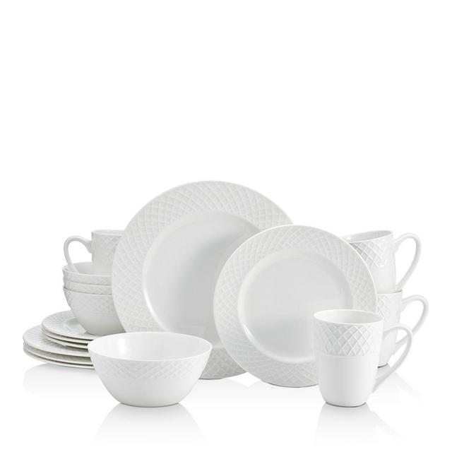 Mikasa Trellis White 16-Piece Dinnerware Set