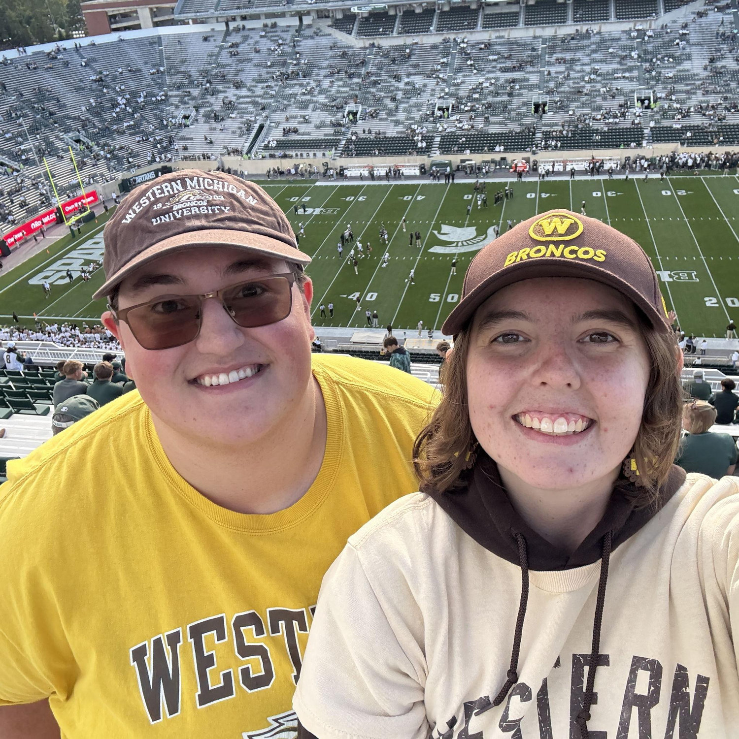 Western Michigan played Michigan State for the first game of the 2025 season. This was Lake's first time rooting against the Spartans in football! Spartan Stadium, September 2025.